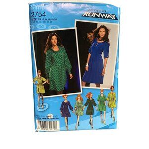 Simplicity Project Runway 2754 Dress Pattern Size 12-20 uncut
